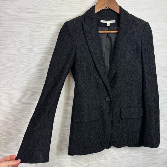 VERONICA BEARD Jacket ASHBURN Lace BLACK BLAZER Formal $750 Sz 2 - Picture 5 of 10